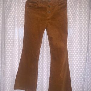 Zara Girls’ Corduroy Flare Bottom Button Up Pants